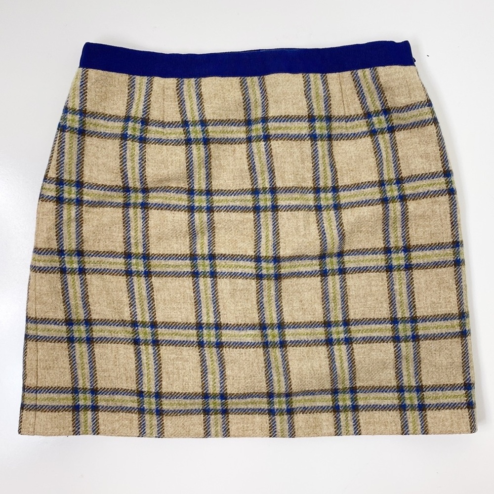Boden Plaid Tweed Wool Skirt British Tweed by Moon